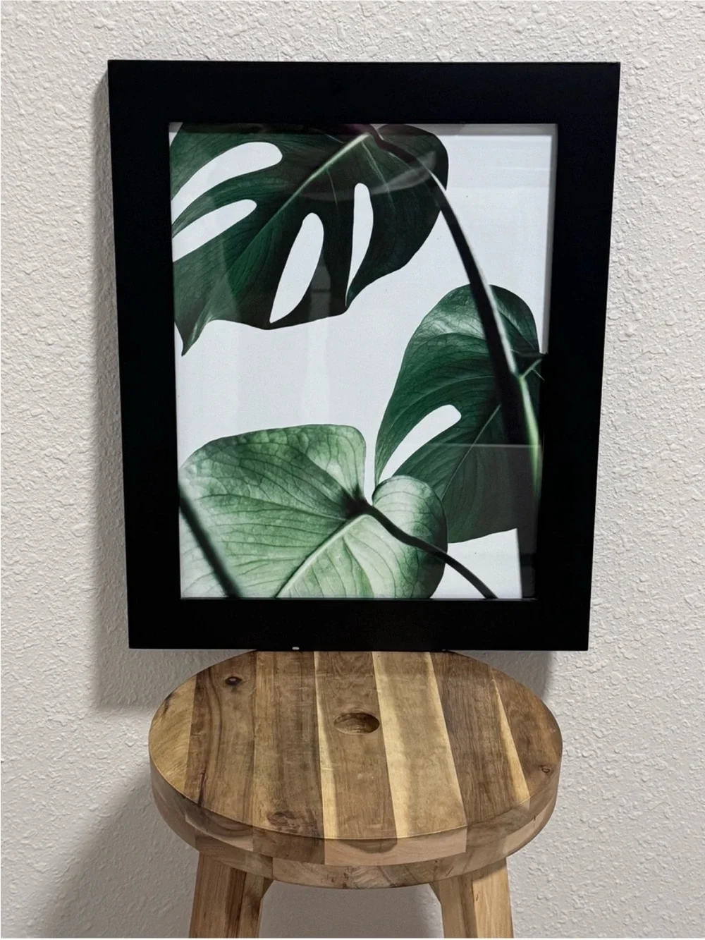 Threshold Black Gallery Frame 11x14 & Custom Giclee Botanical Monstera Leaf Art